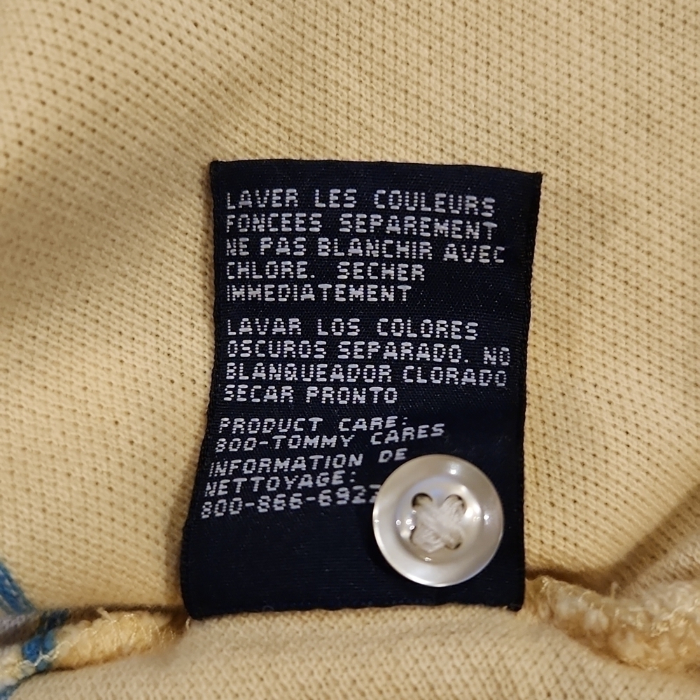 3/$20 Tommy Hilfiger Yellow Stripes Polo Shirt - Picture 8 of 9
